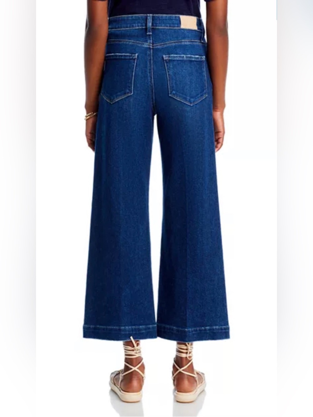 Paige Anessa High Rise Cropped Wide Leg Jeans - Picture 3 of 16